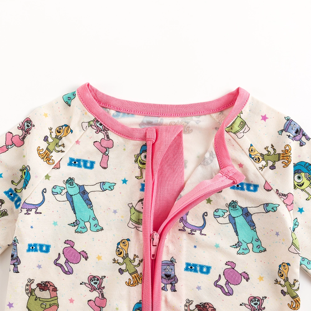 Monster Pentagram Baby Bamboo Zipper Romper Pajamas