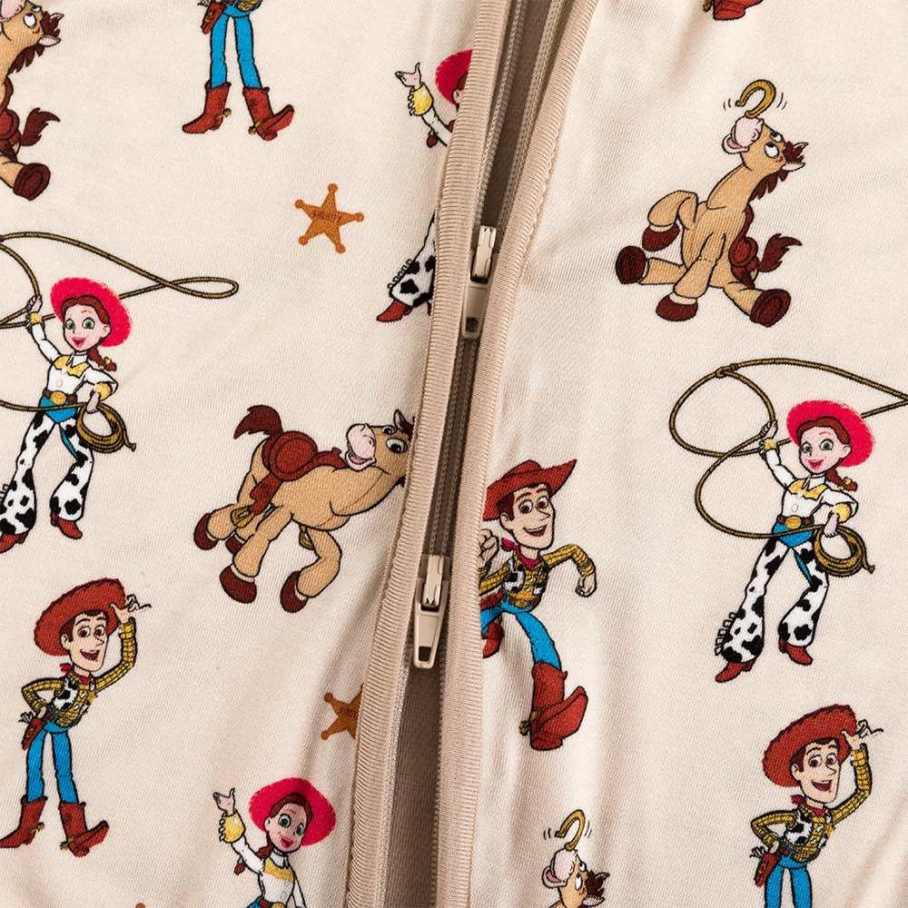 Cowboys Horses Baby Bamboo Zipper Romper Pajamas