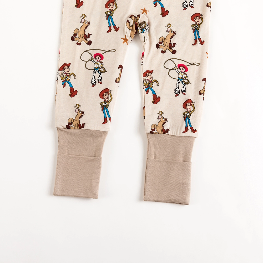 Cowboys Horses Baby Bamboo Zipper Romper Pajamas