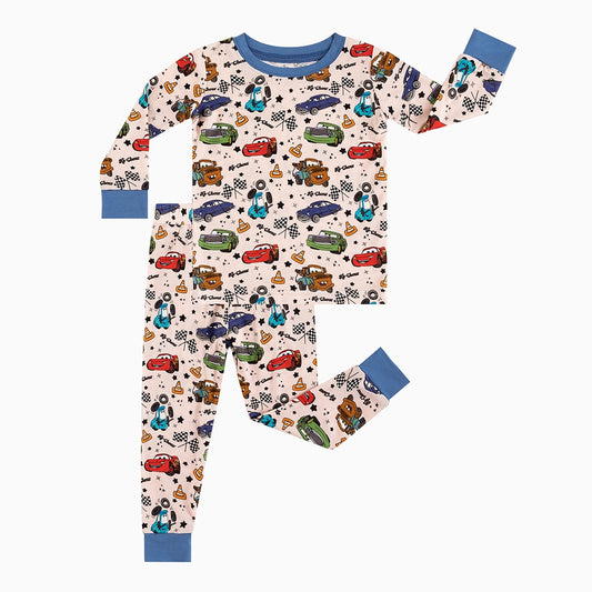 Cartoon Car Pentacle Bamboo Long Sleeve Pajama Set