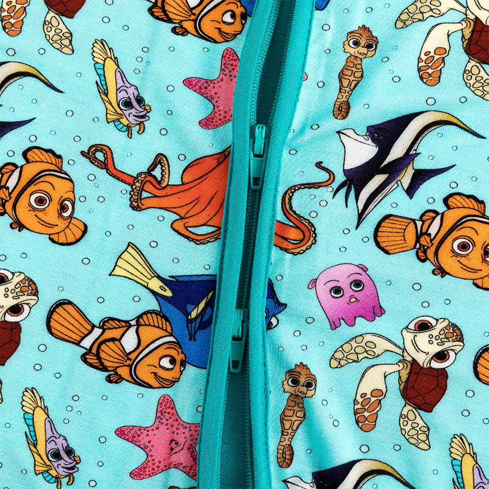 Marine Animals Baby Bamboo Zipper Romper Pajamas