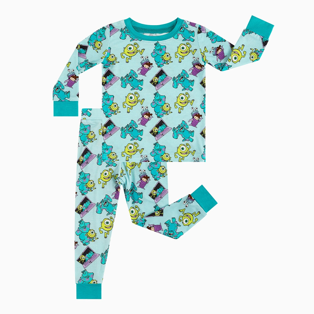 Monster And Kids Bamboo Long Sleeve Pajama Set