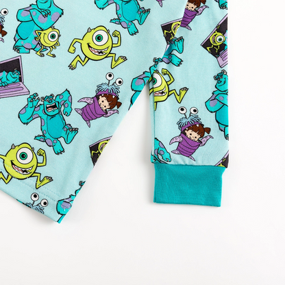 Monster And Kids Bamboo Long Sleeve Pajama Set