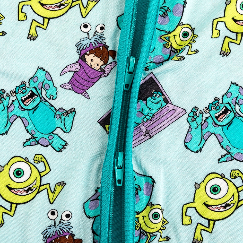 Monster And Kids Baby Bamboo Zipper Romper Pajamas