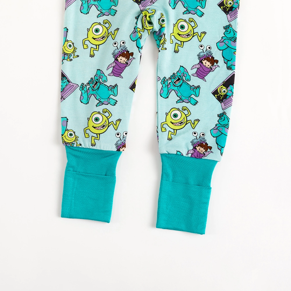 Monster And Kids Baby Bamboo Zipper Romper Pajamas