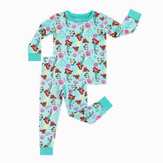 Mermaid And Flounder Bamboo Long Sleeve Pajama Set
