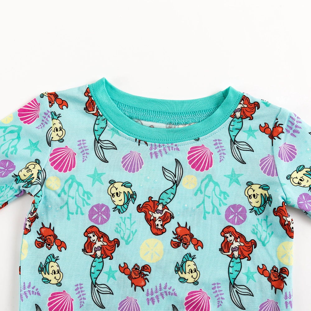 Mermaid And Flounder Bamboo Long Sleeve Pajama Set