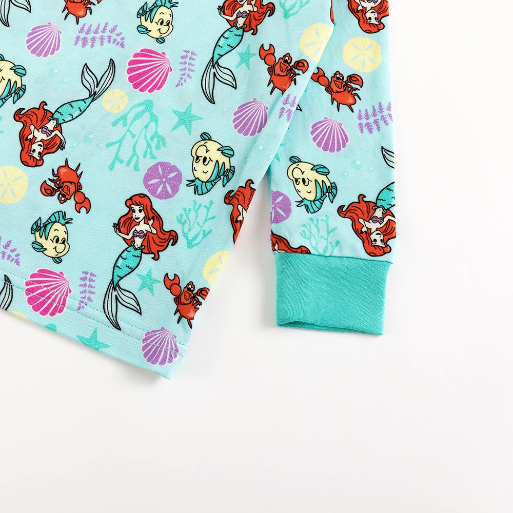 Mermaid And Flounder Bamboo Long Sleeve Pajama Set