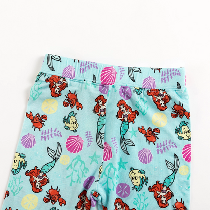 Mermaid And Flounder Bamboo Long Sleeve Pajama Set