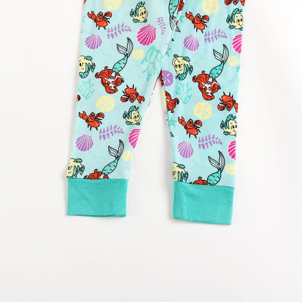 Mermaid And Flounder Bamboo Long Sleeve Pajama Set