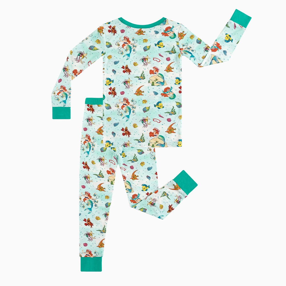 Mermaid Shell Fish Bamboo Long Sleeve Pajama Set