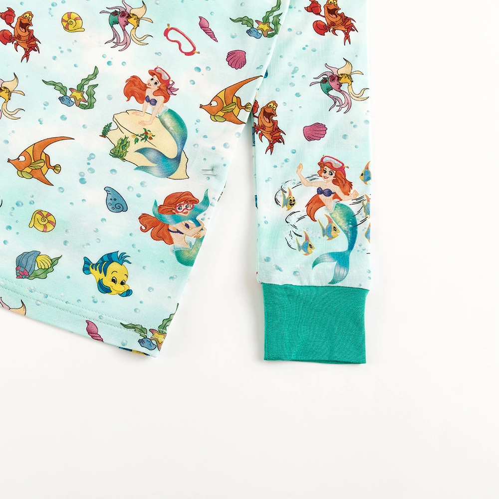 Mermaid Shell Fish Bamboo Long Sleeve Pajama Set