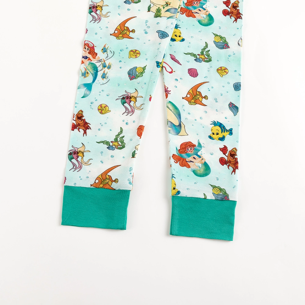 Mermaid Shell Fish Bamboo Long Sleeve Pajama Set