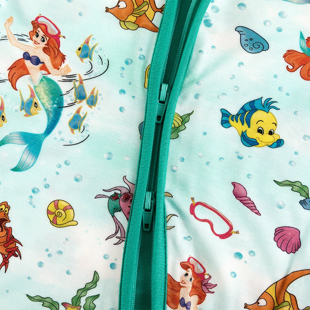 Mermaid Shell Fish Bamboo Short Bamboo Zippy Baby Romper