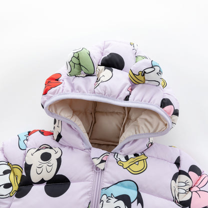 Light Purple Bow Mouse Baby Bear Jacket Coat