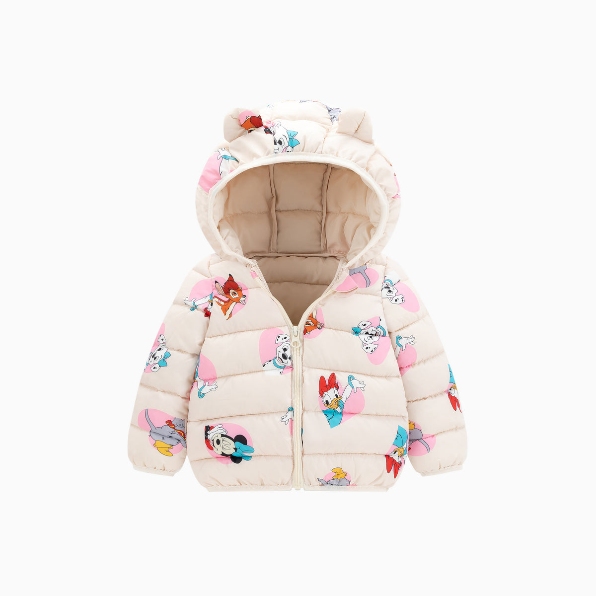 Off White Heart and Mouse Baby Bear Jacket Coat
