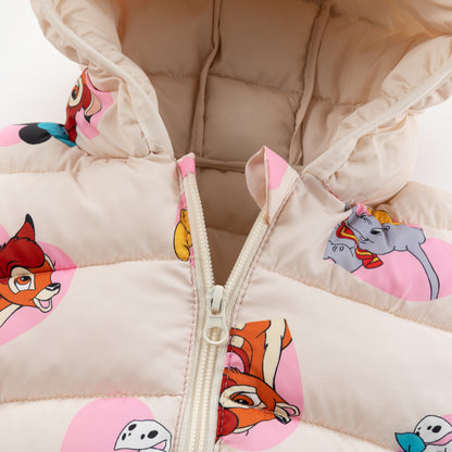 Off White Heart and Mouse Baby Bear Jacket Coat