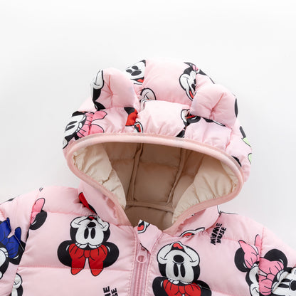 Pink Bow Happy Mouse Baby Bear Jacket Coat