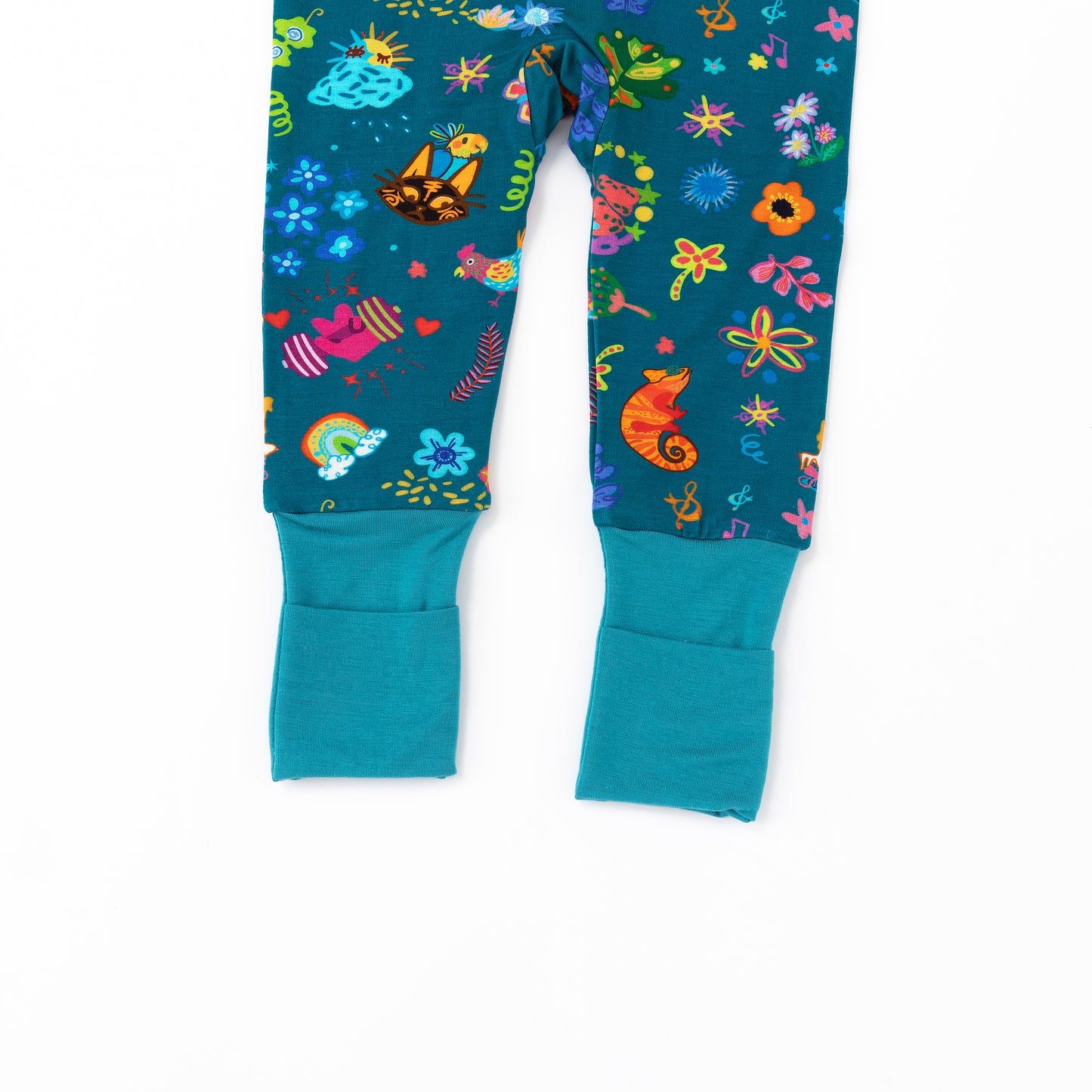 Spring Magic Garden Bamboo Zipper Romper Pajamas