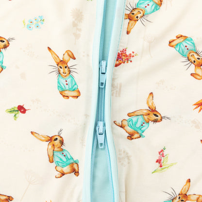 Easter Bunny and Spring  Garden Bamboo Zipper Romper Pajamas