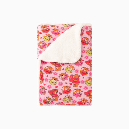 Valentine Wishes and Bear Hugs Love Bamboo Blanket