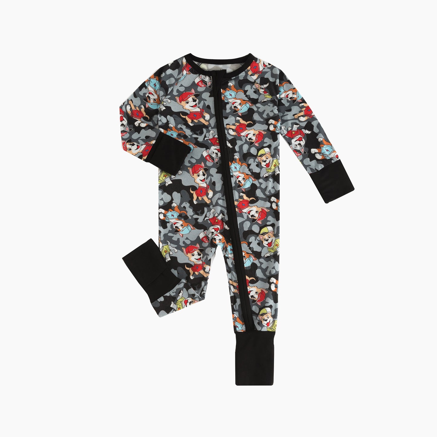 Cartoon Animals Bamboo Zipper Romper Pajamas
