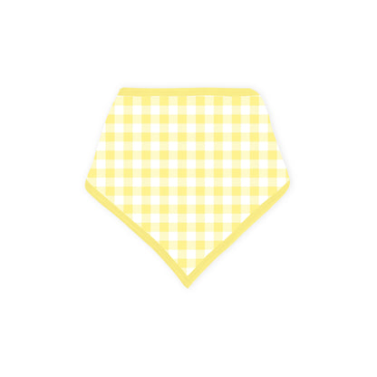 Classic Sunshine Gingham Yellow Bamboo Baby Bib