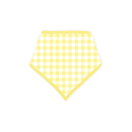 Classic Sunshine Gingham Yellow Bamboo Baby Bib