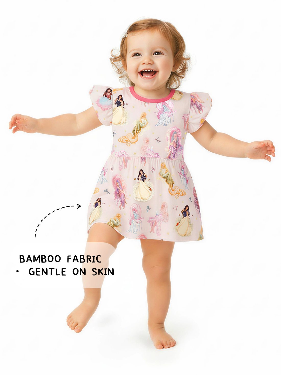 Fairytale Princess Magic Pink Dress With Bodysuit