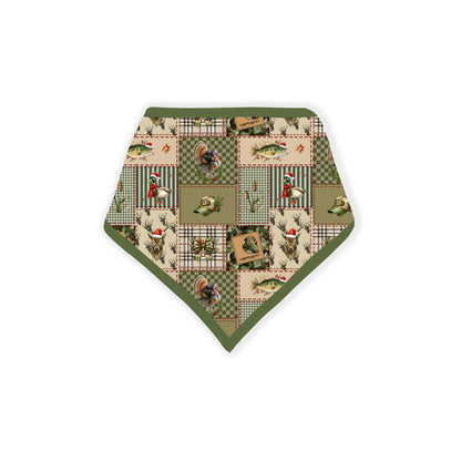 Christmas Cabin Patchwork Bamboo Baby Bib