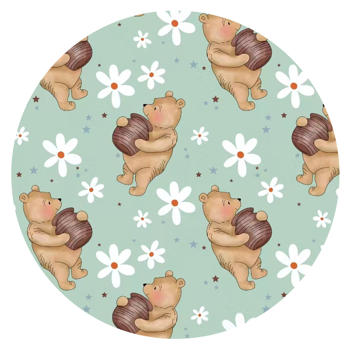 Adorable Cartoon Bear Holding Honey Pattern Bamboo Blanket | MIOZING
