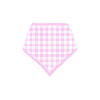 Pink Blush Check Sweet Dreams  Bamboo Baby Bib