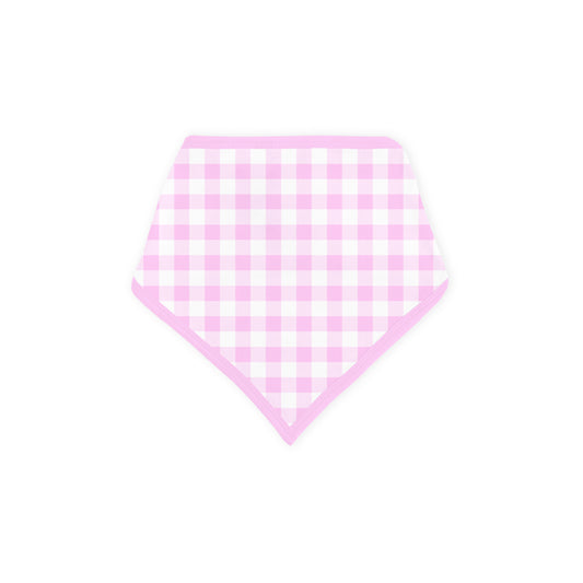 Pink Blush Check Sweet Dreams  Bamboo Baby Bib