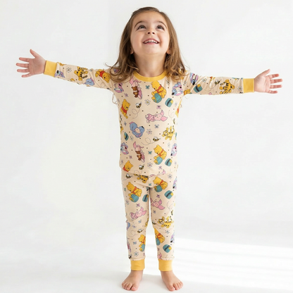 Little Bear Bee Pig Kids Bamboo Two-Piece Pajama Set