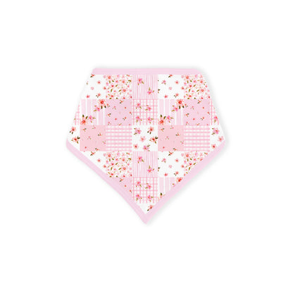 Valentine Floral Quilt Bamboo Baby Bib