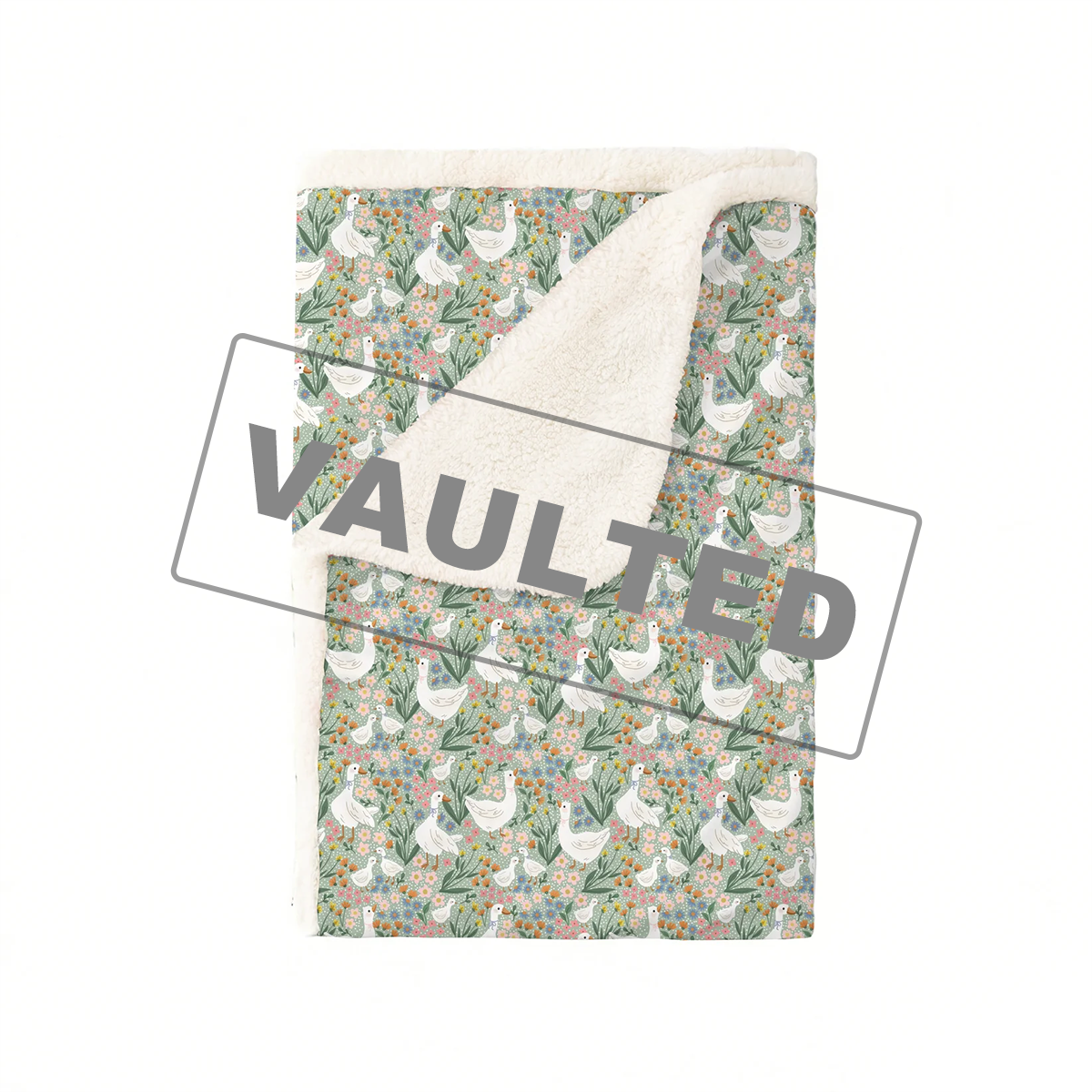 Daisy Goose Garden Meadow Floral Bamboo Blanket
