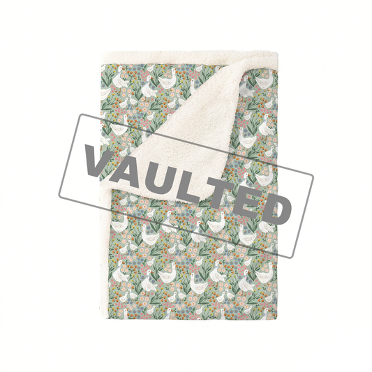 Daisy Goose Garden Meadow Floral Bamboo Blanket