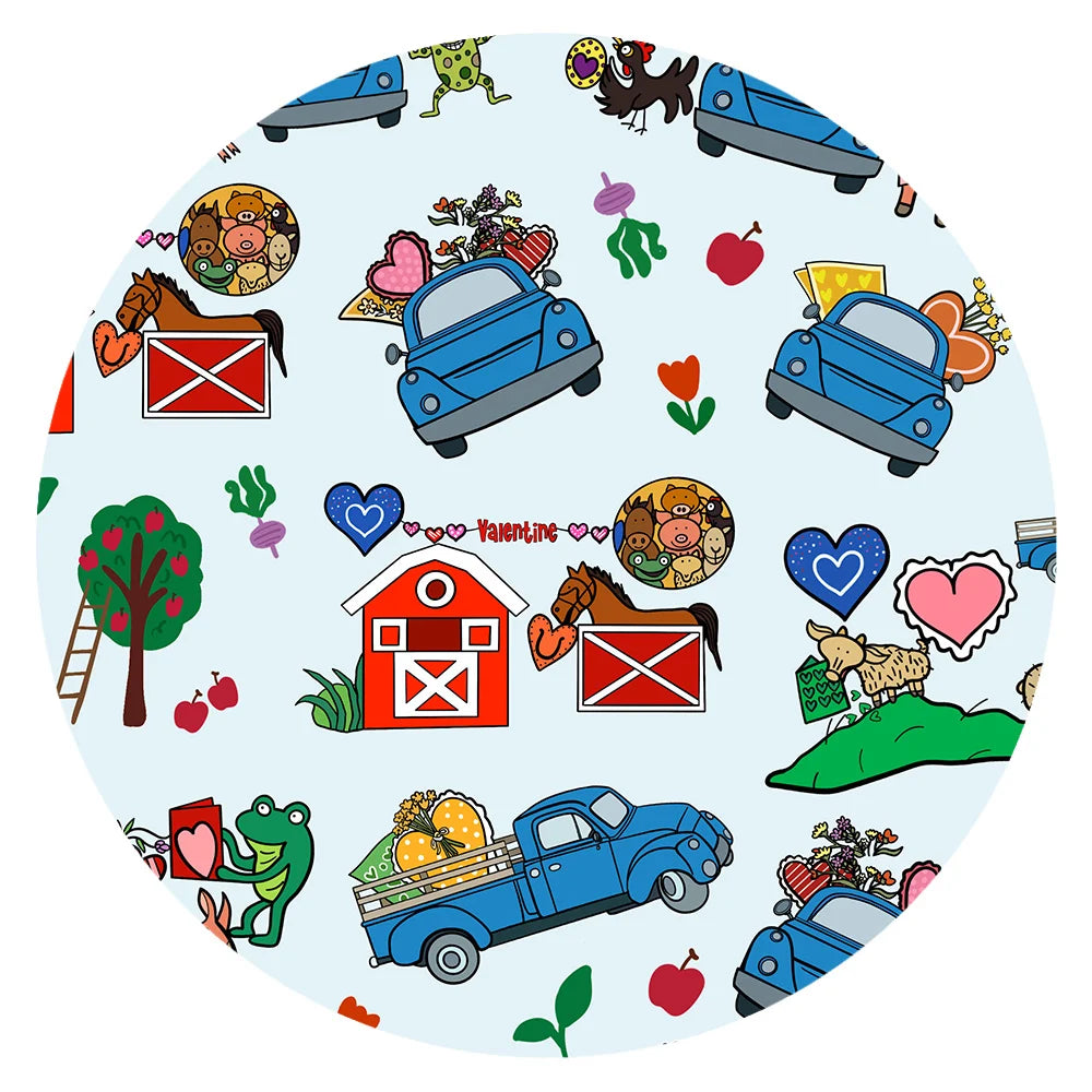 Farm Car and Animal Friends Life Bamboo Zipper Romper Pajamas