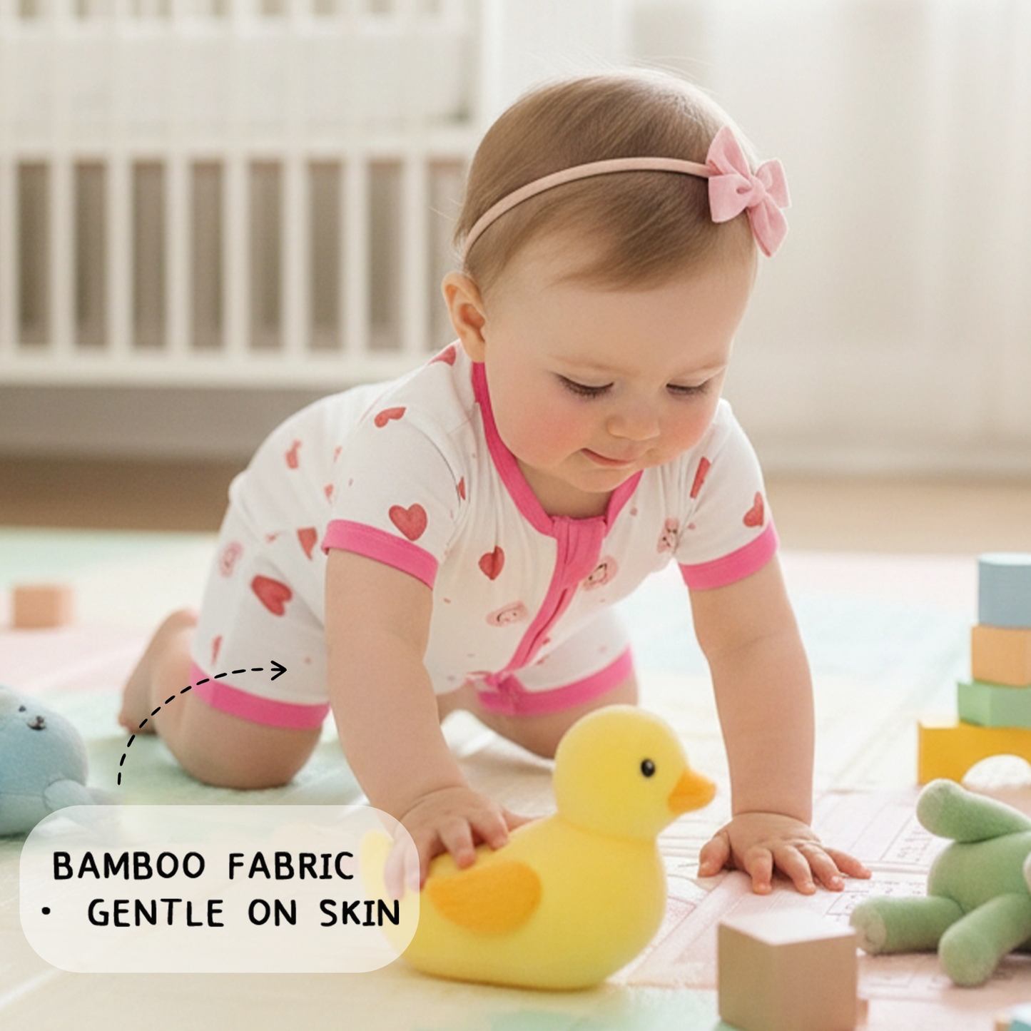 Nordic Dreams Grass Green Pattern court Bamboo Zippy Baby Baber