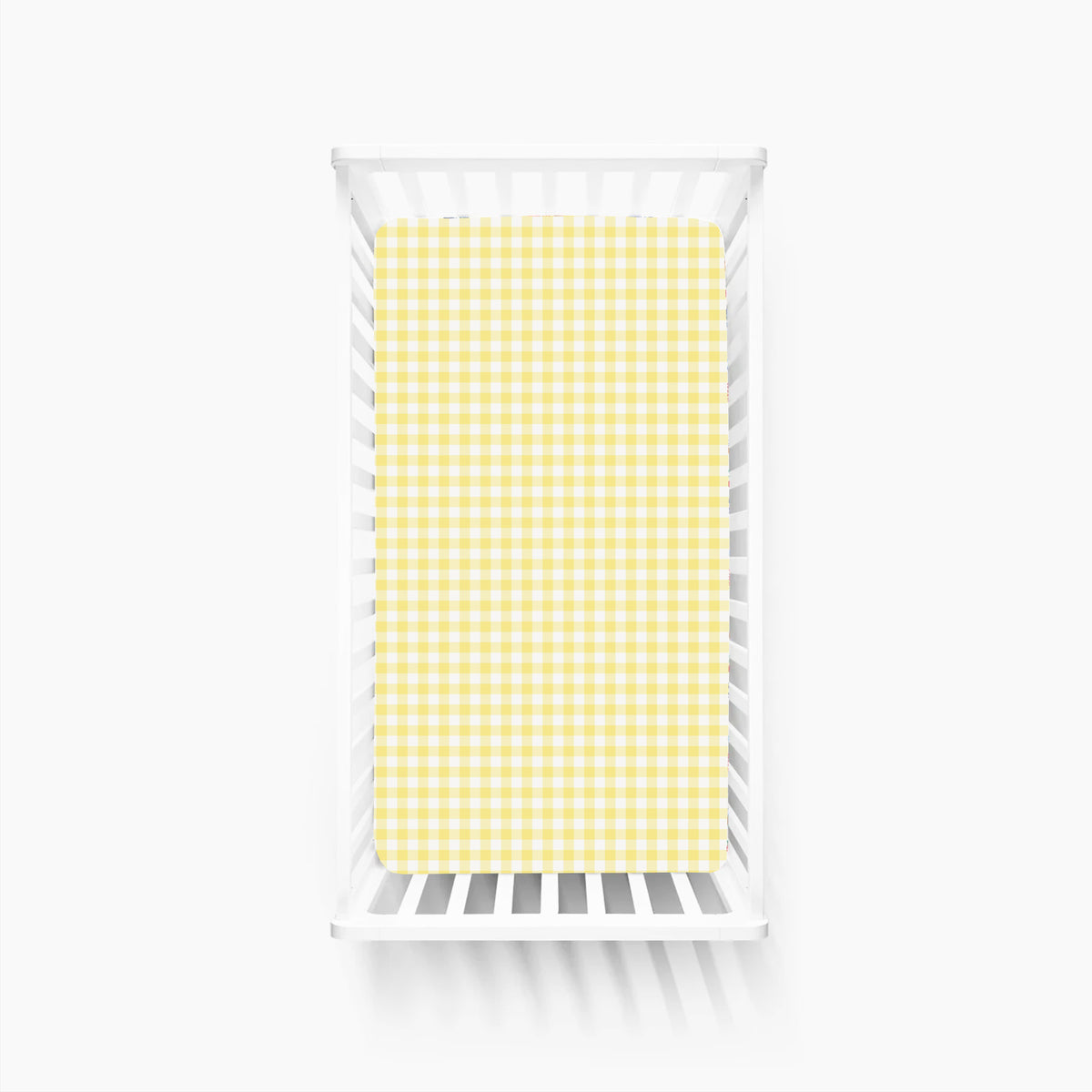 Classic Sunshine Gingham Yellow Bamboo Fitted Crib Sheet