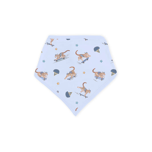 Skateboarding Leopard Bamboo Baby Bib