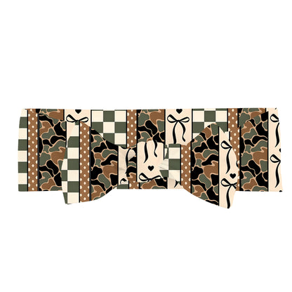 Coquette Forest Camo Bamboo Headband Bow