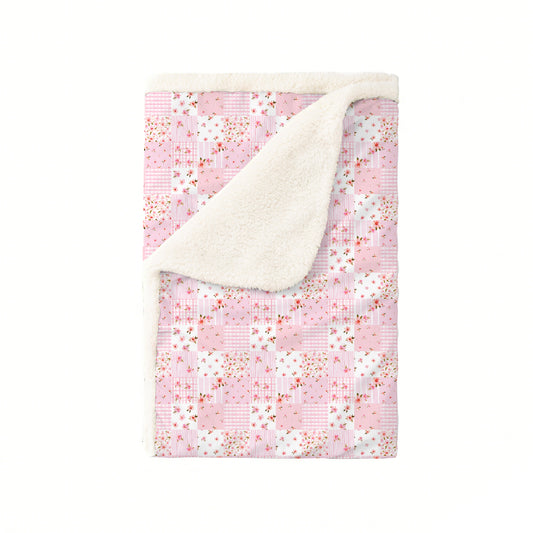 Valentine Floral Quilt Bamboo Blanket