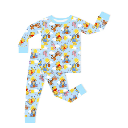 Sunny Bear and Pig Friends Playtime Kids Two-Piece Pajama Set