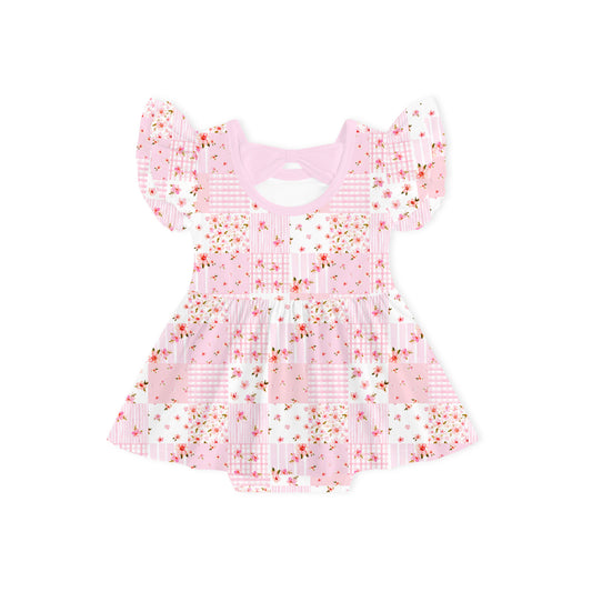Robe bébé à manches longues en bambou et papillon