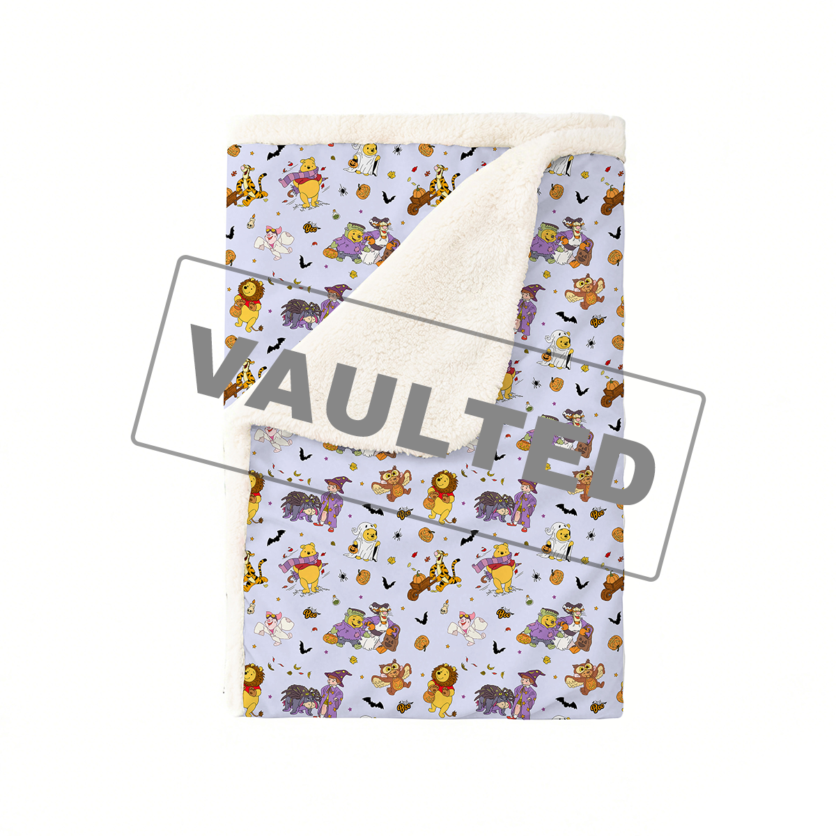 Halloween Bear Pumpkin Bat Bamboo Blanket