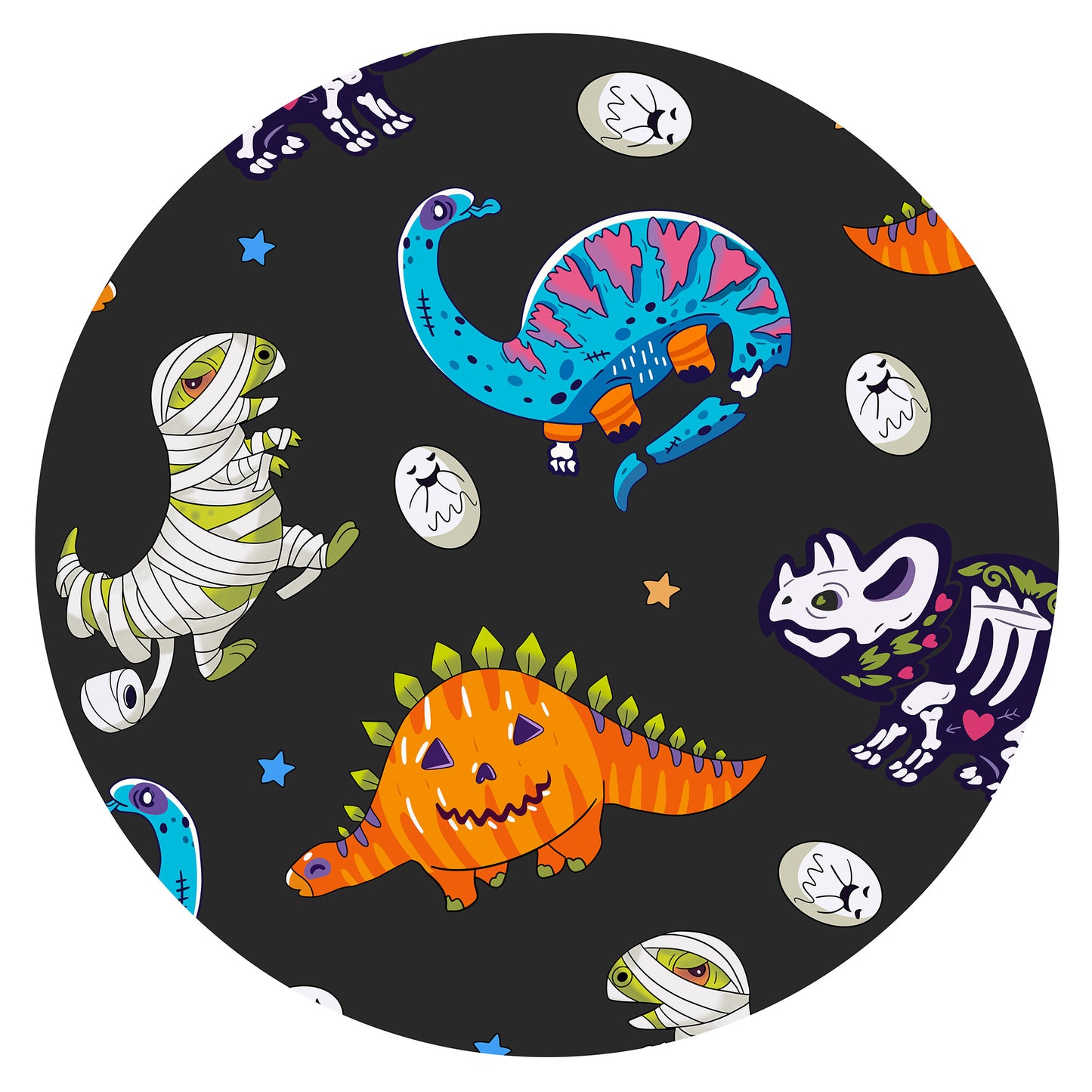 Halloween Spooky Dino Baby Bamboo Zipper Pajama Romper