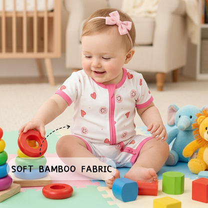 Nordic Dreams Grass Green Pattern court Bamboo Zippy Baby Baber
