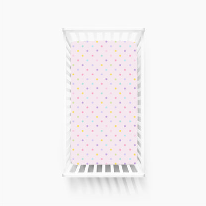 Pastel Dot Dreams Bamboo Fitted Crib Sheet
