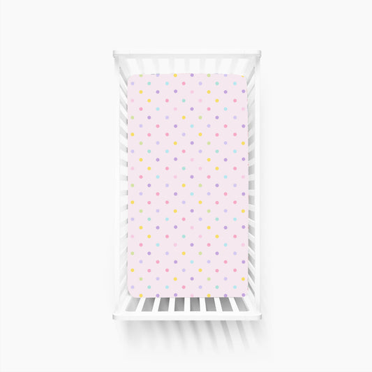 Pastel Dot Dreams Bamboo Fitted Crib Sheet